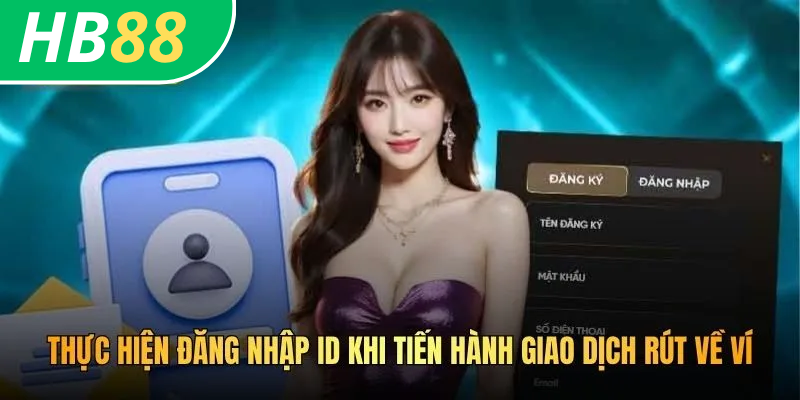 Cách Rút Về Ví HB88 - Hướng Dẫn Tất Toán Nhanh Và Chuẩn 2026 3 Thực hiện đăng nhập ID khi tiến hành giao dịch rút về ví